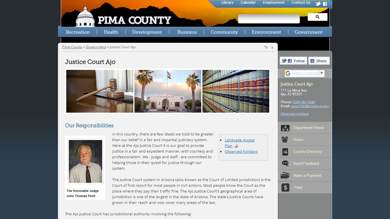 Justice Court Ajo - Pima County